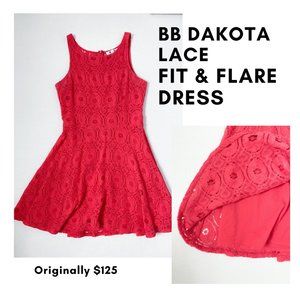 BB Dakota Lace Fit & Flare Dress